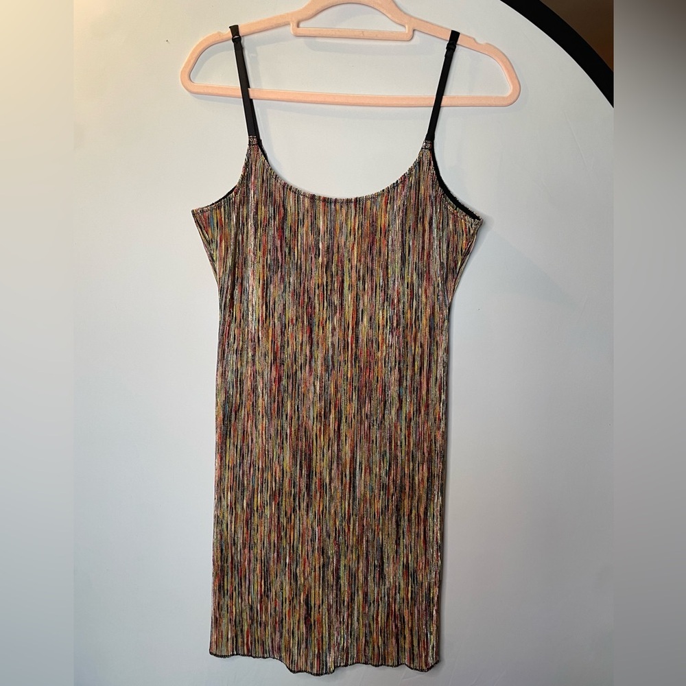 Intimately Free People Multicolor Ribbed Slip Mini Dress. Size Large Retail $88